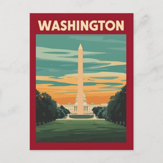 Washington DC Landmark Briefkaart (Voorkant)