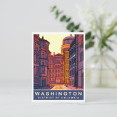 Washington DC, levendige kleuren, reizen Briefkaart (Staand voorkant)