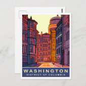 Washington DC, levendige kleuren, reizen Briefkaart (Voorkant / Achterkant)