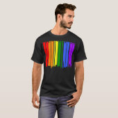 Washington DC LGBTQ Gay Pride Rainbow Skyline  T-shirt (Voorkant volledig)