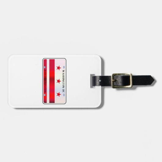 Washington DC License Bord Flag Bagagelabel (Voorkant horizontaal)