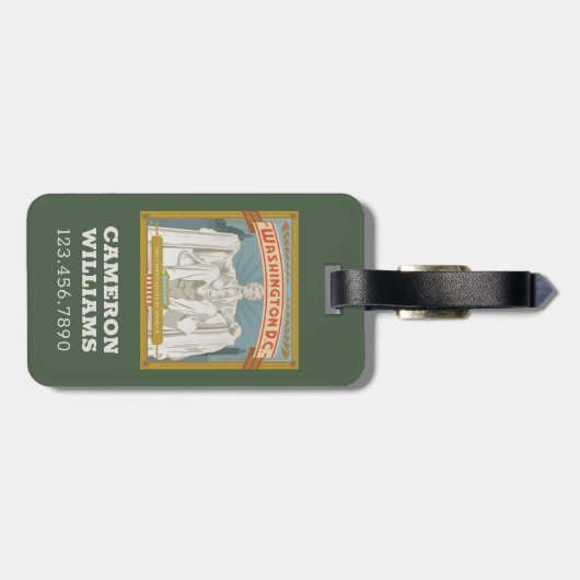 Washington DC | Lincoln Memorial Bagagelabel (Achterkant horizontaal)