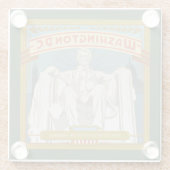 Washington DC | Lincoln Memorial Glazen Onderzetter (Achterkant)