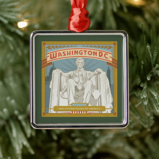 Washington DC | Lincoln Memorial Metalen Ornament (Boom)