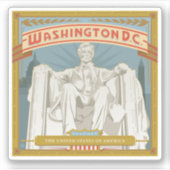 Washington DC | Lincoln Memorial Sticker (Voorkant)