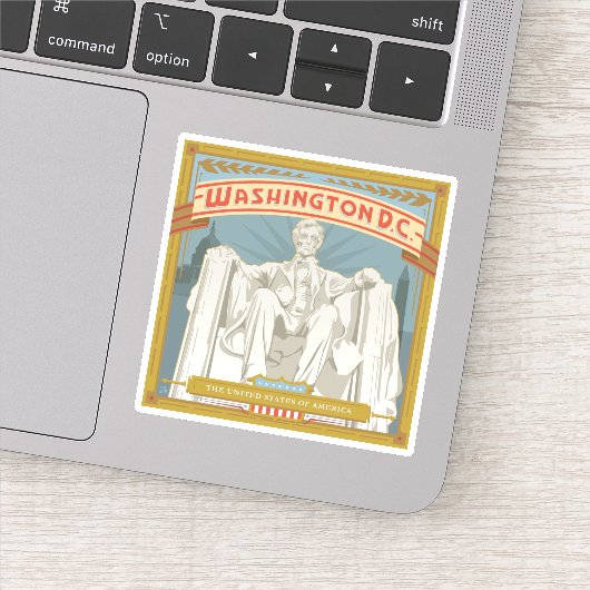 Washington DC | Lincoln Memorial Sticker (Detail)
