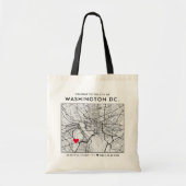 Washington, DC. Love Locator | Stadskaarthuwelijk Tote Bag (Voorkant)