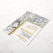 Washington, DC Love Locator | Stadsweddenschap Folie Uitnodiging (Gedraaid)