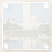 Washington DC Mall Glazen Onderzetter (Achterkant)