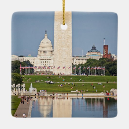 Washington DC Mall Keramisch Ornament (Achterkant)
