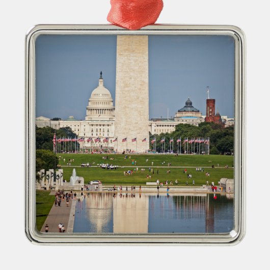 Washington DC Mall Metalen Ornament (Voorkant)