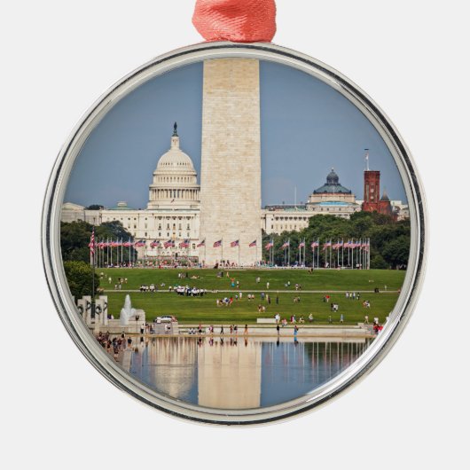 Washington DC Mall Metalen Ornament (Voorkant)