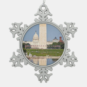 Washington DC Mall Tin Sneeuwvlok Ornament
