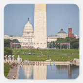 Washington DC Mall Vierkante Sticker (Voorkant)