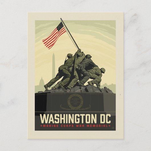 Washington, DC | Mariniersmonument Briefkaart (Voorkant)