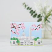 Washington DC met Cherry Blossom Briefkaart (Staand voorkant)
