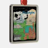 Washington DC Metalen Ornament (Rechts)