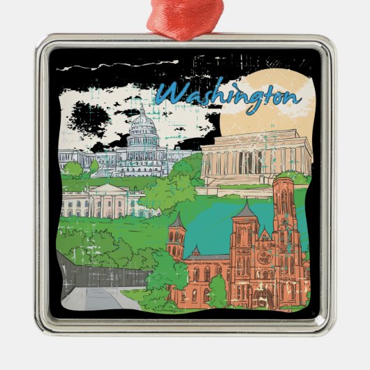 Washington DC Metalen Ornament (Voorkant)