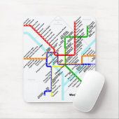 Washington DC metro Mousepad Muismat (Met muis)