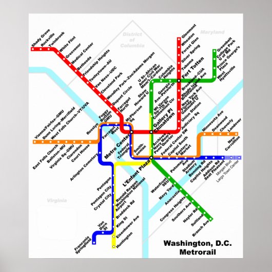 Washington DC metro Print (Voorkant)