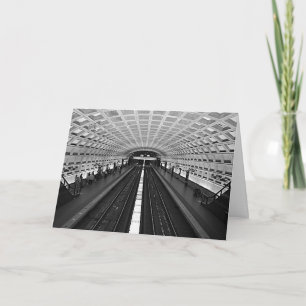 Washington DC Metro Station Rails Verjaardag Kaart