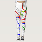 Washington DC Metro Subway Map Legging (Voorkant)