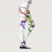 Washington DC Metro Subway Map Legging (Rechts)