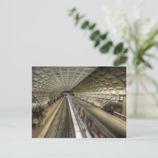 Washington DC-metrotreinstation Briefkaart (Staand voorkant)