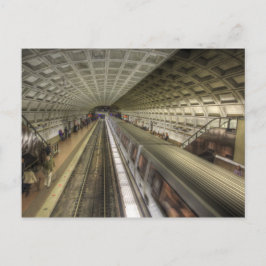 Washington DC-metrotreinstation Briefkaart