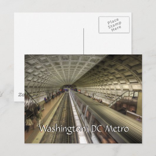 Washington DC-metrotreinstation Briefkaart (Voorkant / Achterkant)