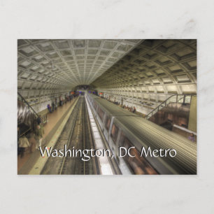 Washington DC-metrotreinstation Briefkaart