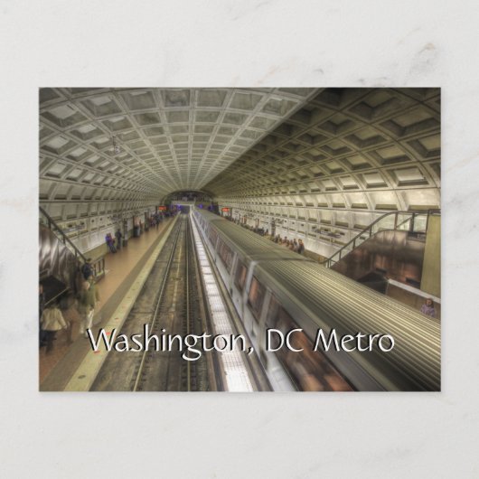 Washington DC-metrotreinstation Briefkaart (Voorkant)
