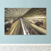 Washington DC-metrotreinstation Canvas Afdruk (Insitu (Houten vloer))