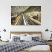 Washington DC-metrotreinstation Canvas Afdruk (Insitu (Slaapkamer))