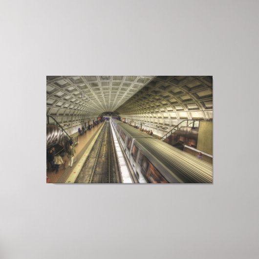 Washington DC-metrotreinstation Canvas Afdruk (Voorkant)