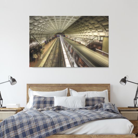 Washington DC-metrotreinstation Canvas Afdruk (Insitu (Slaapkamer))