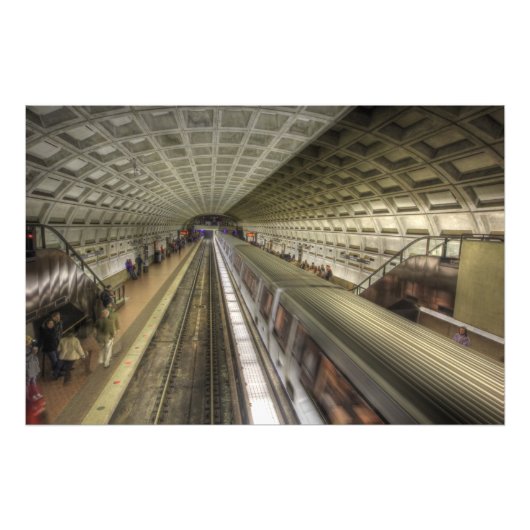 Washington DC-metrotreinstation Foto Afdruk (Voorkant)