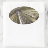 Washington DC-metrotreinstation Ovale Sticker (Tas)