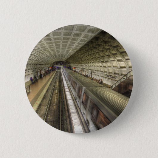 Washington DC-metrotreinstation Ronde Button 5,7 Cm (Voorkant)