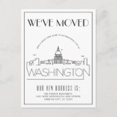 Washington DC Modern Deco | Adreswijziging Aankondigingskaart (Voorkant)
