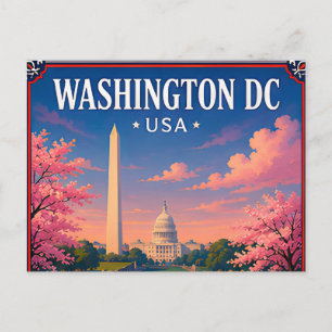 🏛️ Washington DC Monument Geheugen Van Hoofdstad Briefkaart