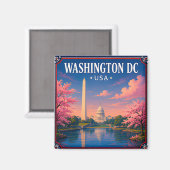 🏛️ Washington DC-monument Herinnering Van Hoofdst Magneet (Voorkant / Achterkant)