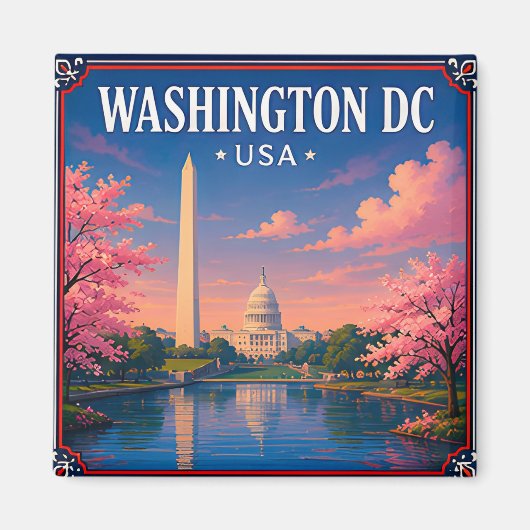 🏛️ Washington DC-monument Herinnering Van Hoofdst Magneet (Voorkant)