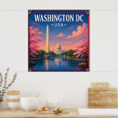 🏛️ Washington DC-monument Herinnering Van Hoofdst Poster (Keuken)