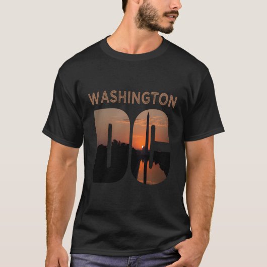 Washington DC Monument Skyline Vakantie T-shirt (Voorkant)