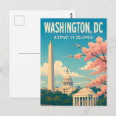 Washington DC-monumenten Capitol Skyline Briefkaart (Voorkant / Achterkant)