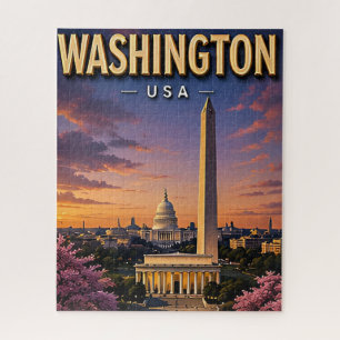 Washington DC-monumenten Capitol Skyline Legpuzzel