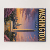 Washington DC-monumenten Capitol Skyline Legpuzzel (Horizontaal)