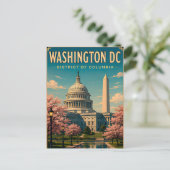 Washington DC-monumenten en Capitol-skyline Briefkaart (Staand voorkant)