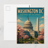 Washington DC-monumenten en Capitol-skyline Briefkaart (Voorkant / Achterkant)